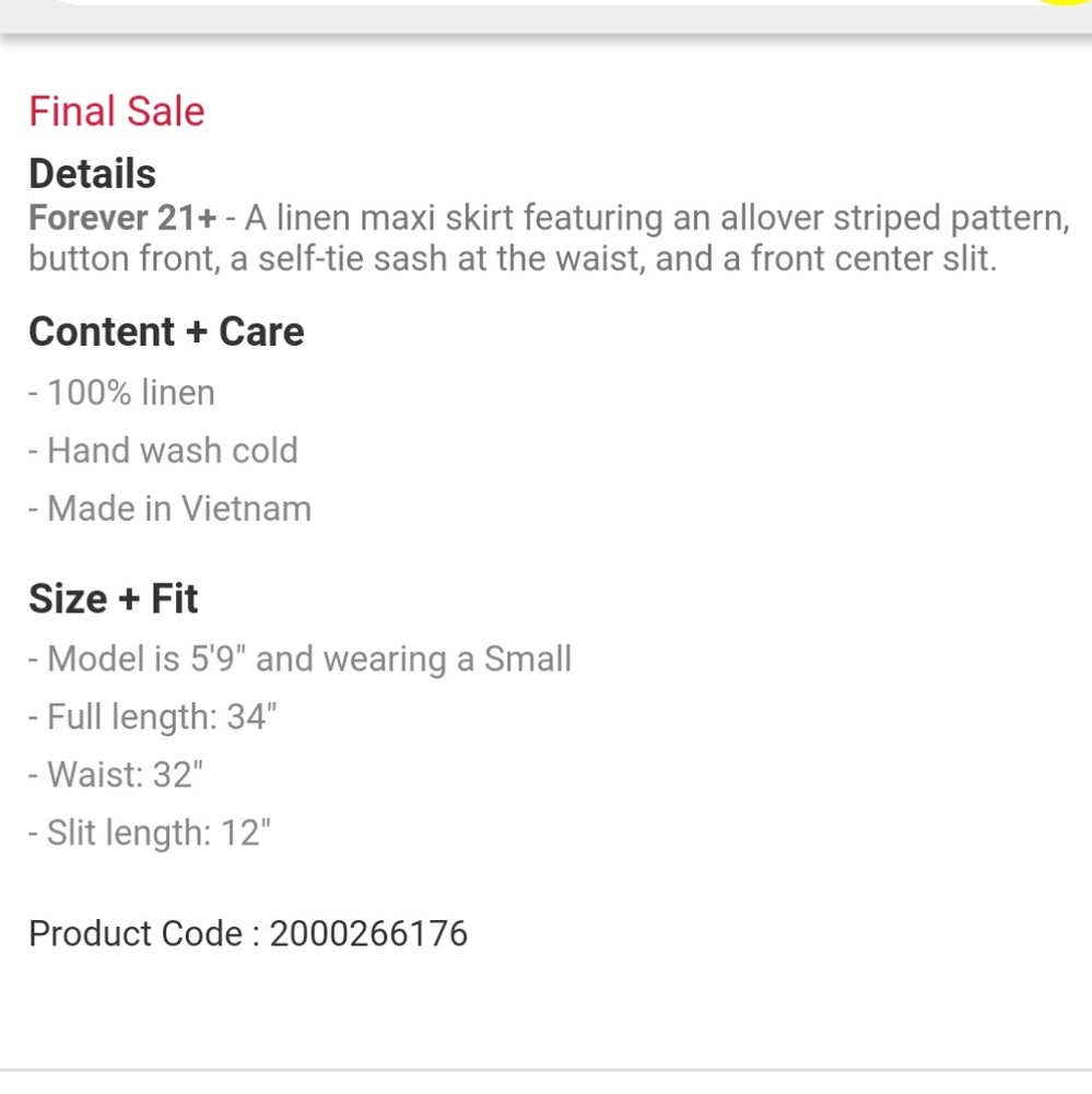 Button down Skirt - Picture 6 of 6